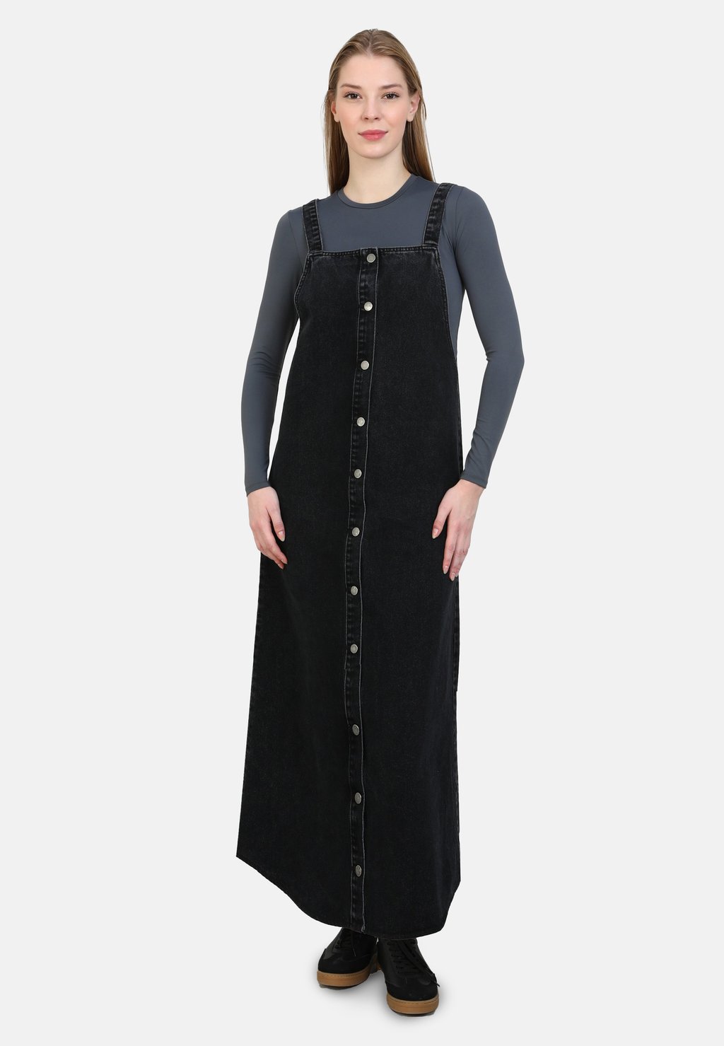 Джинсовое платье Maxi dress Modanisa, антрацит
Джинсовое платье Maxi dress Modanisa, антрацит