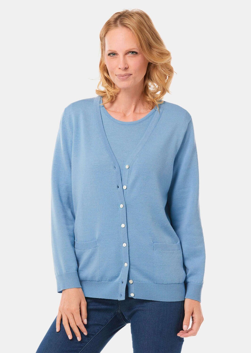 Кардиган GOLDNER Strickset, светло-синий
Кардиган GOLDNER Strickset, светло-синий