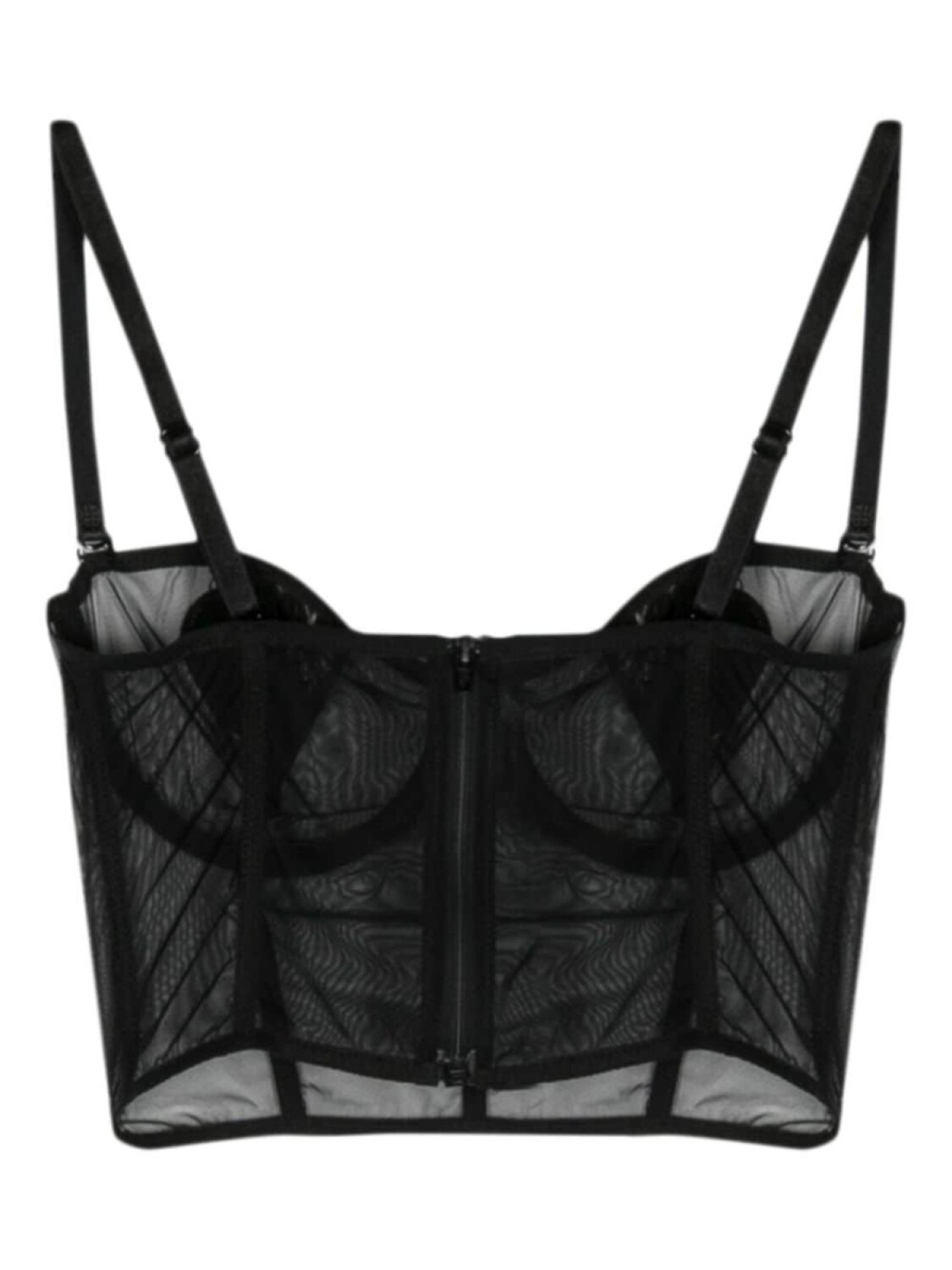 Полупрозрачный топ из сетки Fiorucci, черный
Полупрозрачный топ из сетки Fiorucci, черный