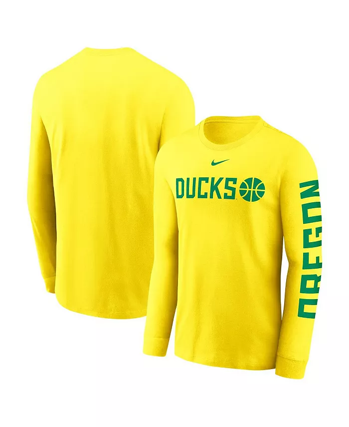 Мужская желтая баскетбольная футболка Oregon Ducks Icon Two-Hit с длинным рукавом Nike
Мужская желтая баскетбольная футболка Oregon Ducks Icon Two-Hit с длинным рукавом Nike