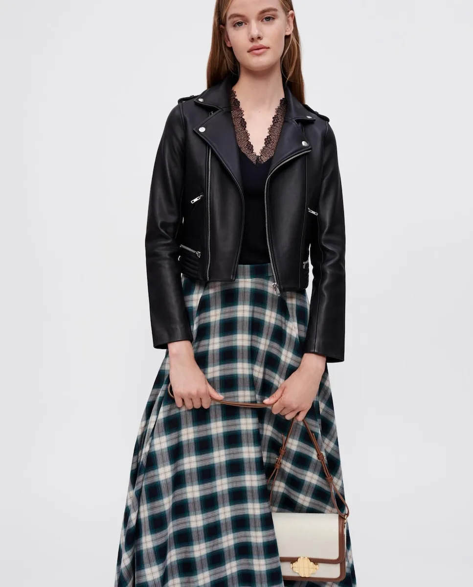 Женская кожаная байкерская куртка Maje, черный
Женская кожаная байкерская куртка Maje, черный