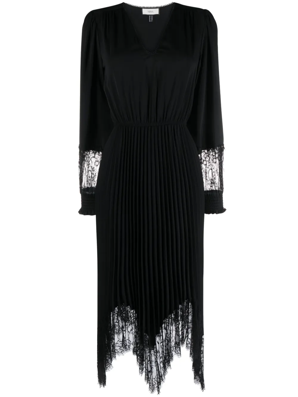 Плиссированное платье миди с кружевом NISSA, черный
Плиссированное платье миди с кружевом NISSA, черный