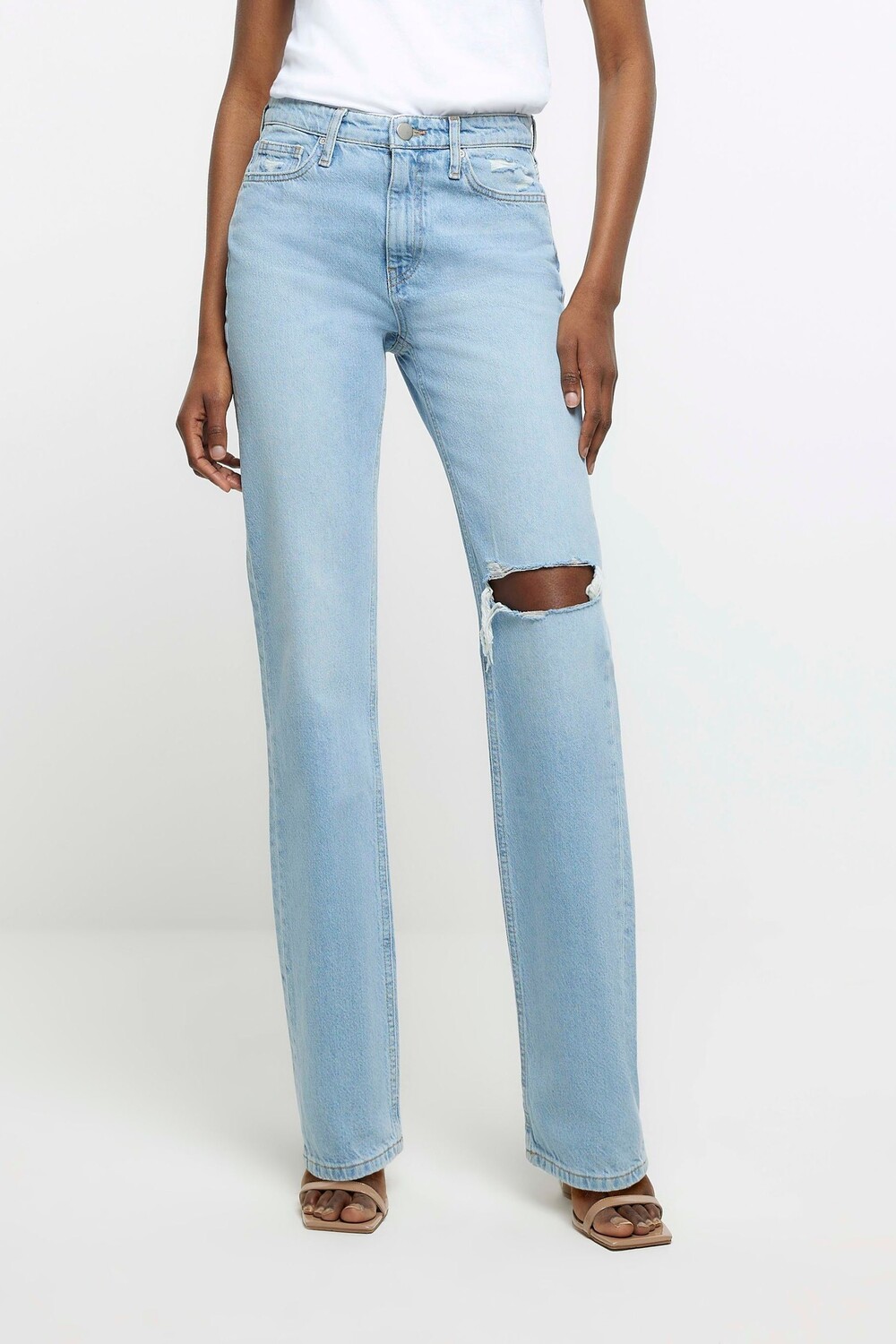 Прямые джинсы с высокой талией и потертостями River Island, синий
Прямые джинсы с высокой талией и потертостями River Island, синий