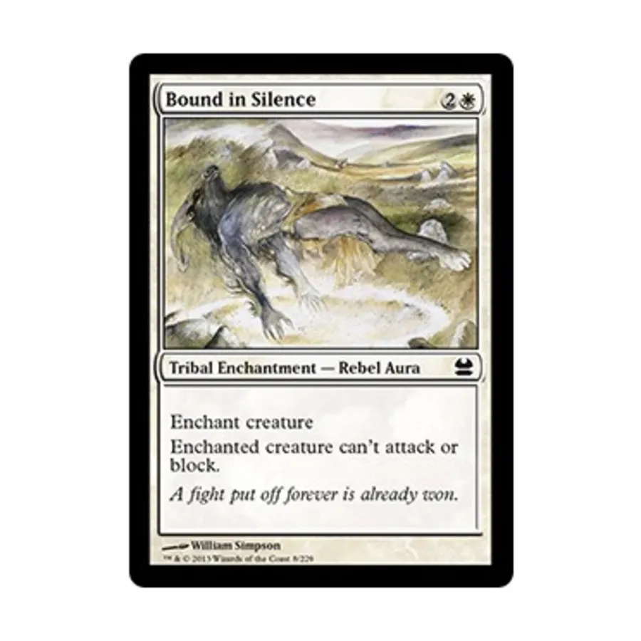 CCG Связанные тишиной (С) (Фольга), MTG - Modern Masters 2013 
CCG Связанные тишиной (С) (Фольга), MTG - Modern Masters 2013