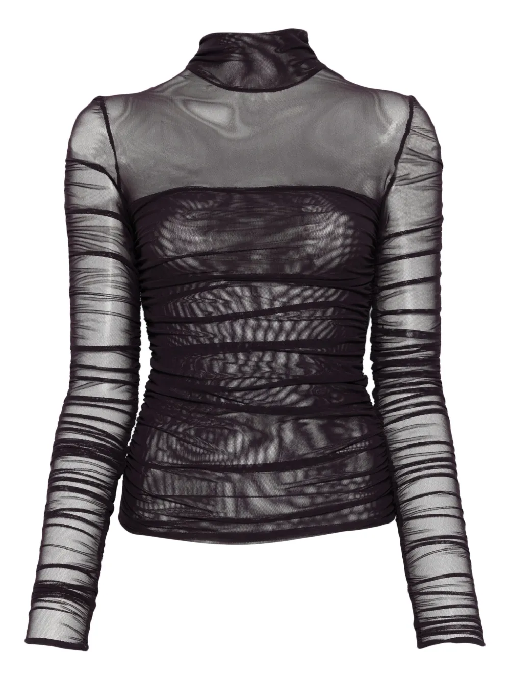 Сетчатый топ с высоким воротом Federica Tosi, фиолетовый
Сетчатый топ с высоким воротом Federica Tosi, фиолетовый