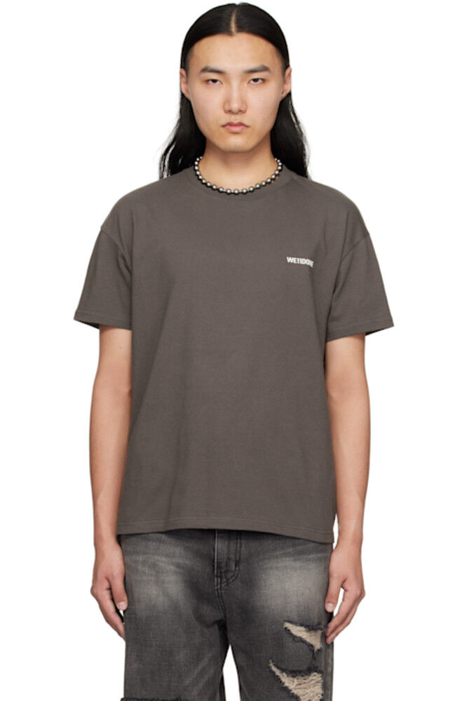 Серая хлопковая футболка с мини-логотипом We11done
Серая хлопковая футболка с мини-логотипом We11done