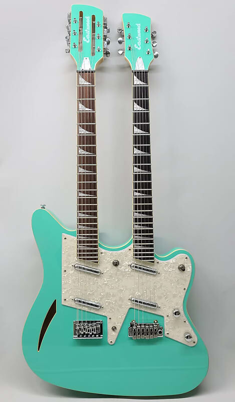 Электрогитара Eastwood Surfcaster 12/6 Bound Tone Chambered Mahogany Body Maple Top Bolt-on Maple Neck 6/12 String Electric Guitar w/Hard Case
Электрогитара Eastwood Surfcaster 12/6 Bound Tone Chambered Mahogany Body Maple Top Bolt-on Maple Neck 6/12 String Electric Guitar w/Hard Case