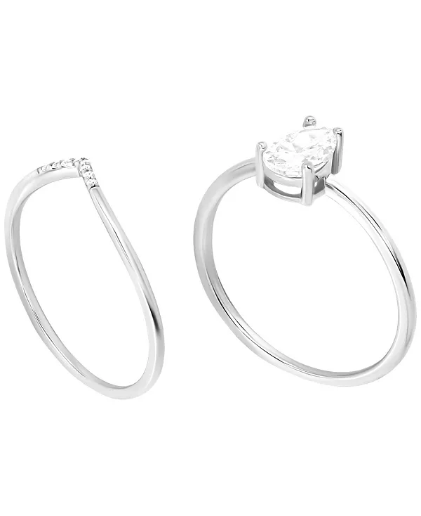 Комплект из 2 колец с кубическим цирконием (1,25 карата) из стерлингового серебра Macy'S, silver
Комплект из 2 колец с кубическим цирконием (1,25 карата) из стерлингового серебра Macy'S, silver