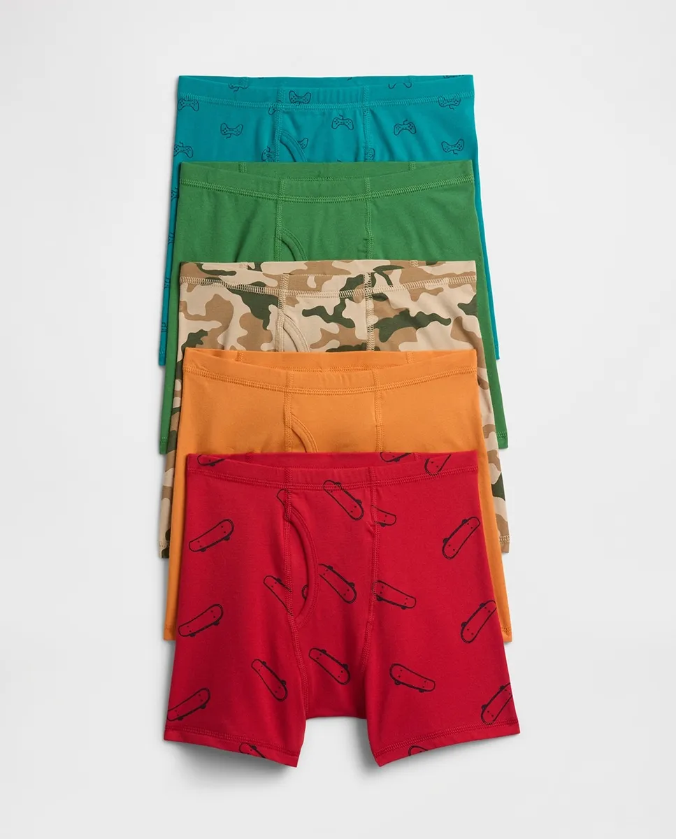 Набор из 5 детских боксеров разных цветов Gap
Набор из 5 детских боксеров разных цветов Gap