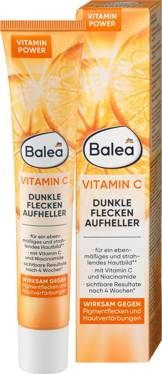 Крем для лица с витамином С осветляющий темные пятна 50 мл Balea
Крем для лица с витамином С осветляющий темные пятна 50 мл Balea