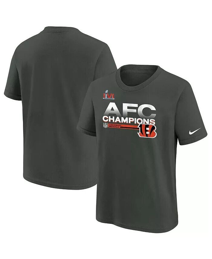 Футболка из коллекции трофеев Big Boys Anthracite Cincinnati Bengals 2021 AFC Champions Nike, серебряный
Футболка из коллекции трофеев Big Boys Anthracite Cincinnati Bengals 2021 AFC Champions Nike, серебряный