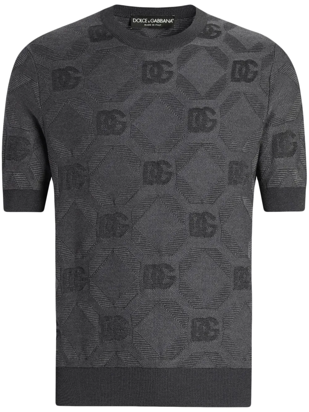 Жаккардовая футболка с логотипом DOLCE & GABBANA, серый
Жаккардовая футболка с логотипом DOLCE & GABBANA, серый
