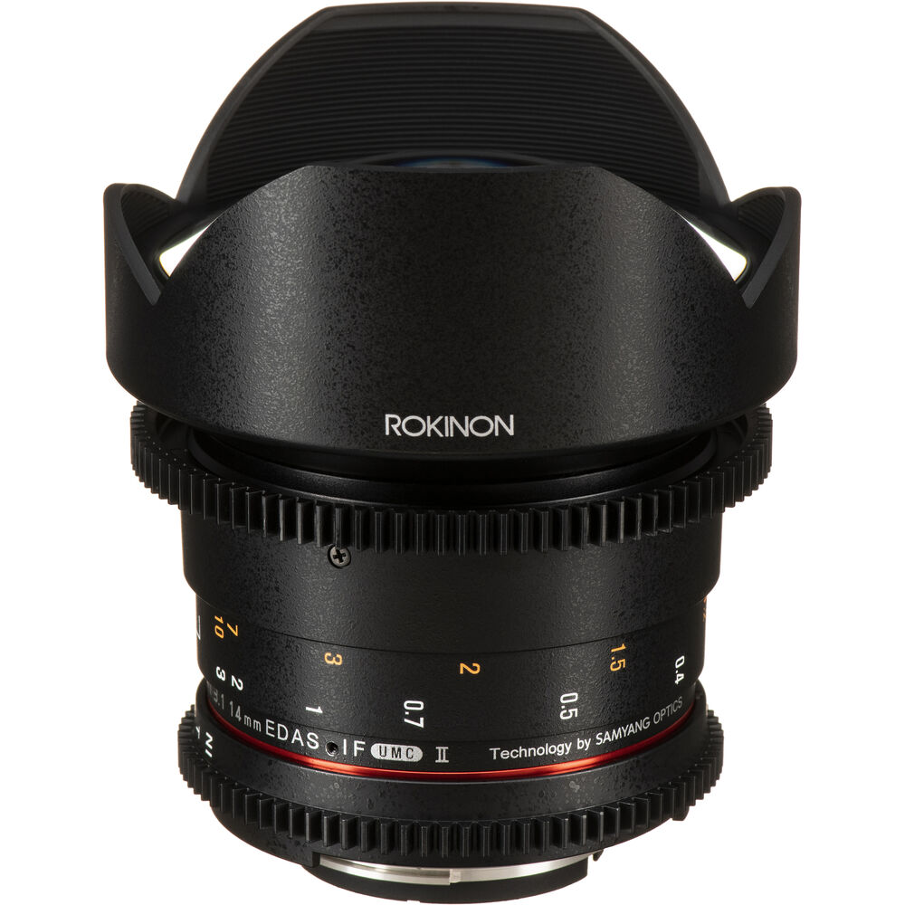 Объектив Rokinon 14mm T3.1 Cine DS для крепления Nikon F
Объектив Rokinon 14mm T3.1 Cine DS для крепления Nikon F