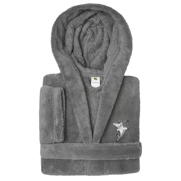 Детский плюшевый халат с капюшоном в виде акулы Linum Home Textiles, серый
Детский плюшевый халат с капюшоном в виде акулы Linum Home Textiles, серый