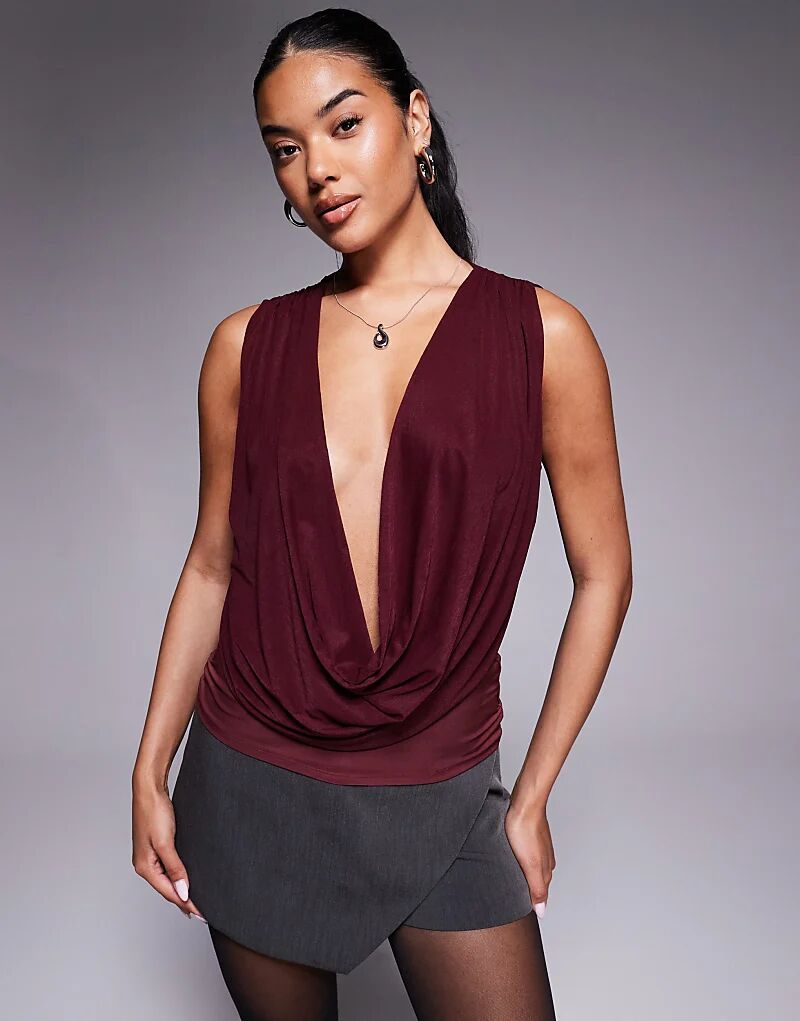 Длинный топ ASOS DESIGN из полупрозрачной сетки с глубоким вырезом и драпировкой бордового цвета
Длинный топ ASOS DESIGN из полупрозрачной сетки с глубоким вырезом и драпировкой бордового цвета