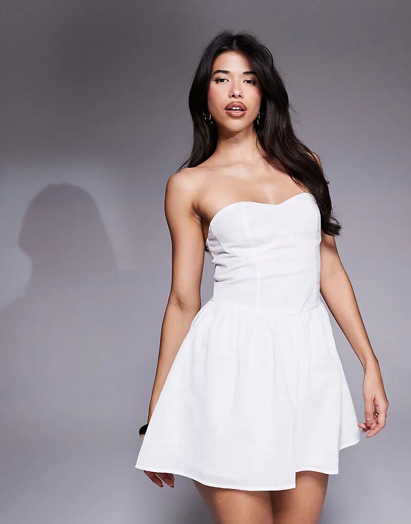 Платье-бандо мини-платье-корсет с вырезом сердечком в стиле Missyempire белого цвета
Платье-бандо мини-платье-корсет с вырезом сердечком в стиле Missyempire белого цвета