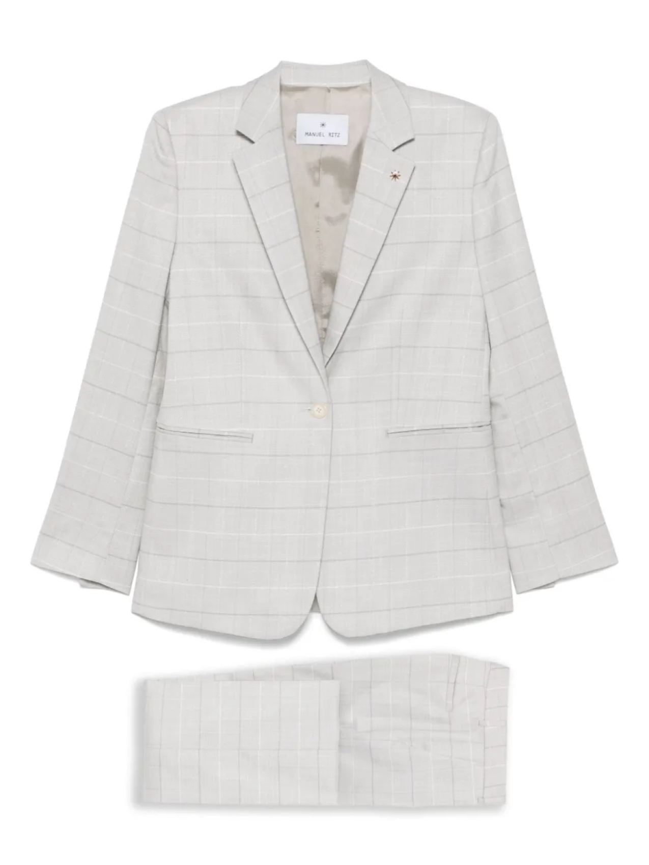 Клетчатый костюм Manuel Ritz, серый 
Клетчатый костюм Manuel Ritz, серый
