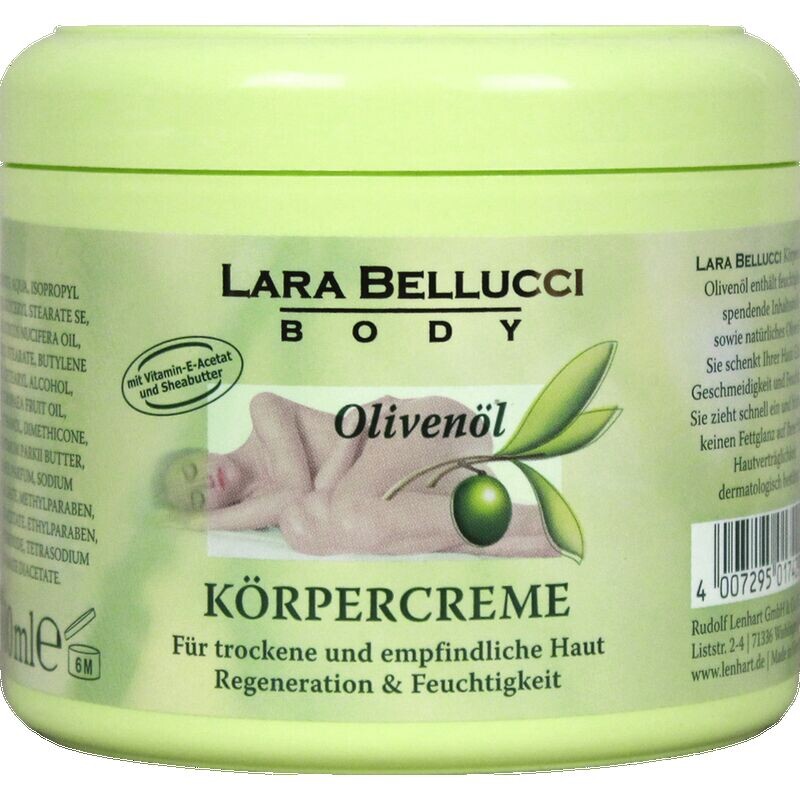 Крем для тела с оливковым маслом для тела Lara Bellucci, 500 ml
Крем для тела с оливковым маслом для тела Lara Bellucci, 500 ml