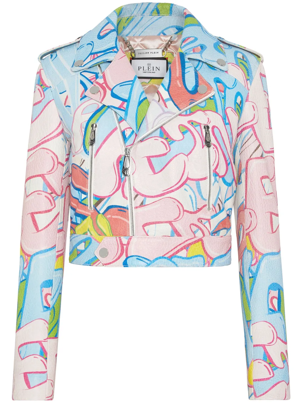 Укороченная байкерская куртка с логотипом Philipp Plein, синий
Укороченная байкерская куртка с логотипом Philipp Plein, синий