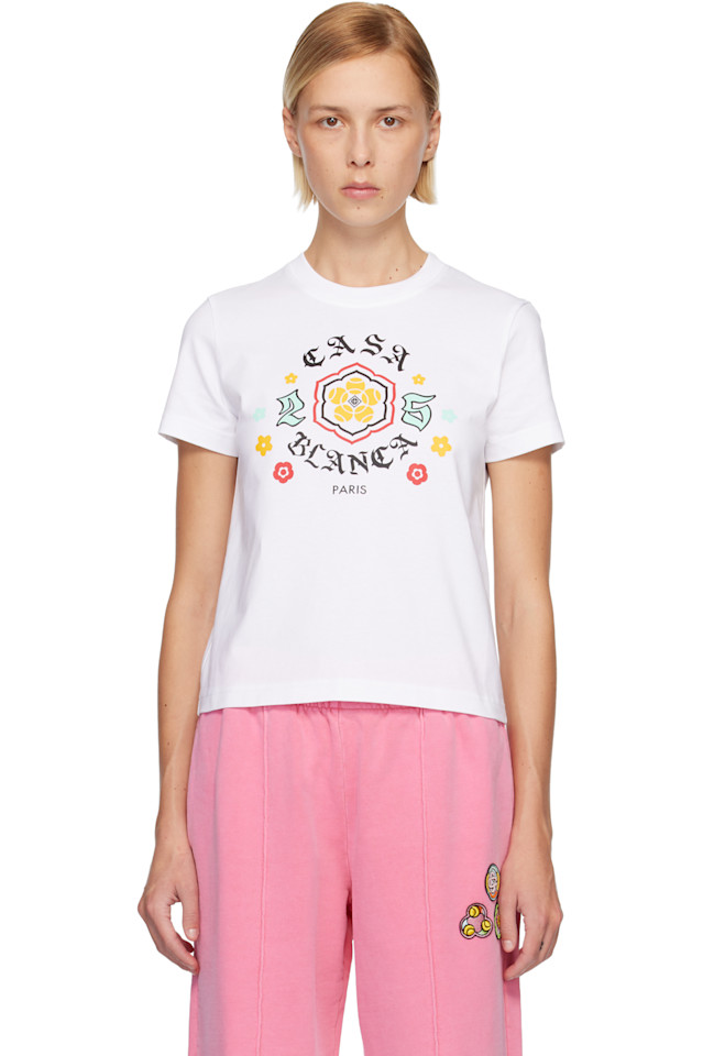 Футболка с коротким рукавом и приталенным силуэтом с эмблемой Casablanca, белый
Футболка с коротким рукавом и приталенным силуэтом с эмблемой Casablanca, белый