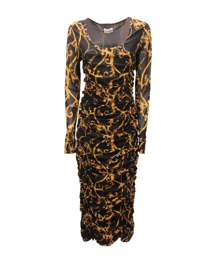 Платье миди Ganni, черный
Платье миди Ganni, черный