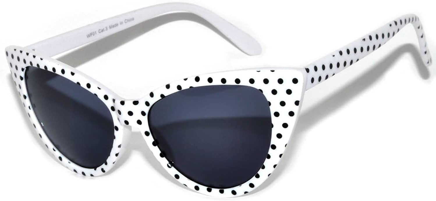 Женские солнцезащитные очки OWL «кошачий глаз», классический винтажный дизайн с заостренными кончиками и «крыльями», ретро-стиль, защита от УФ-излучения, Smoke Lens: White With Polka Dots
Женские солнцезащитные очки OWL «кошачий глаз», классический винтажный дизайн с заостренными кончиками и «крыльями», ретро-стиль, защита от УФ-излучения, Smoke Lens: White With Polka Dots