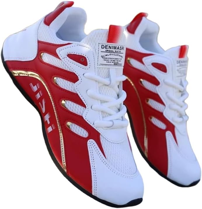 Мужские кроссовки Clolinde DenimArt - легкие и нескользящие, для бега, походов, активного отдыха и повседневной носки, стелька EVA, износостойкие, белый/красный
Мужские кроссовки Clolinde DenimArt - легкие и нескользящие, для бега, походов, активного отдыха и повседневной носки, стелька EVA, износостойкие, белый/красный