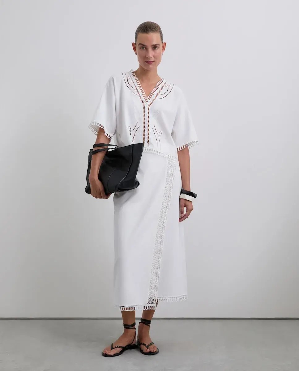 Женская блузка с коротким рукавом и кружевными деталями Scalpers, белый
Женская блузка с коротким рукавом и кружевными деталями Scalpers, белый