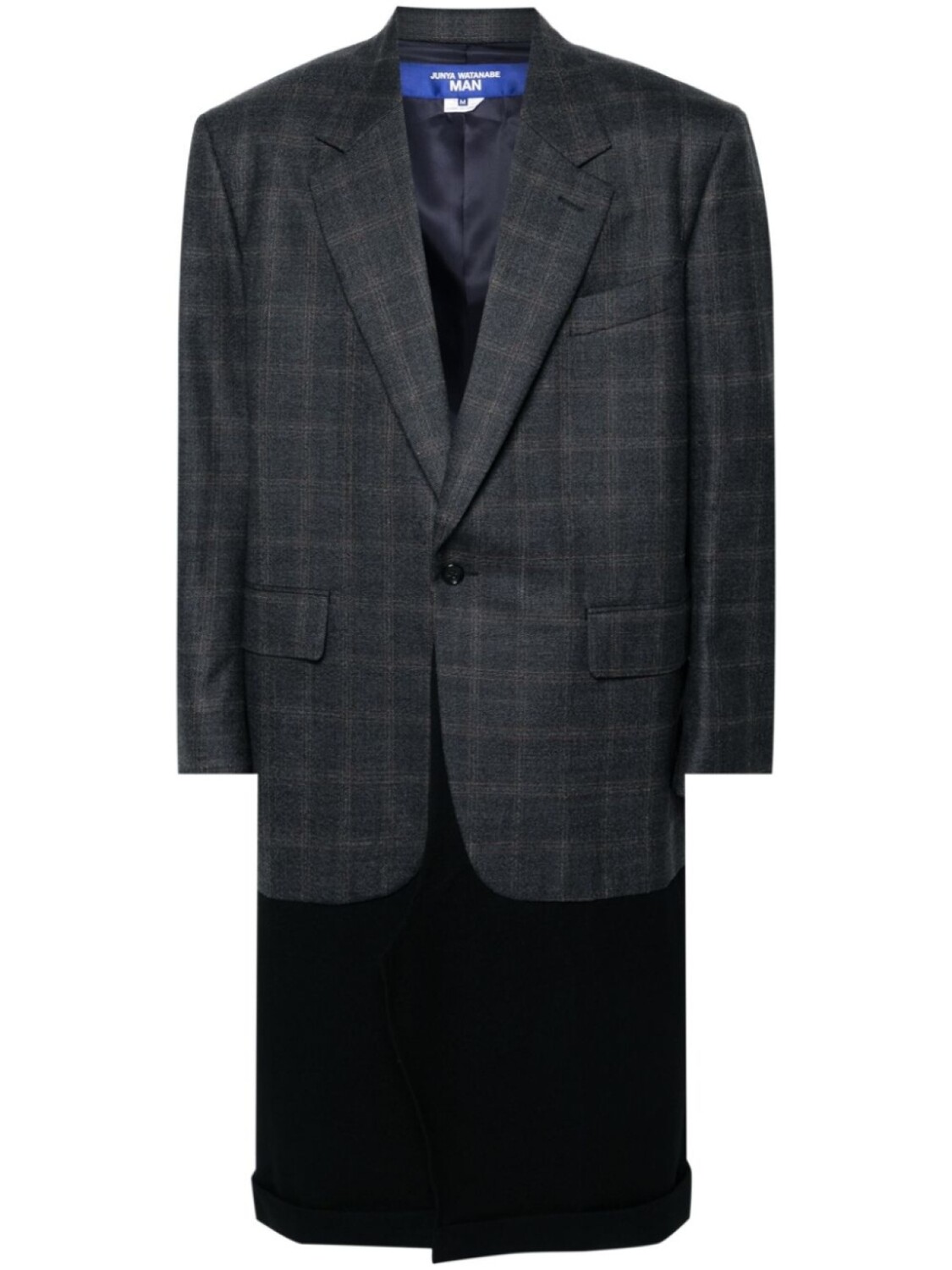 Junya Watanabe MAN пальто с панелями, серый 
Junya Watanabe MAN пальто с панелями, серый