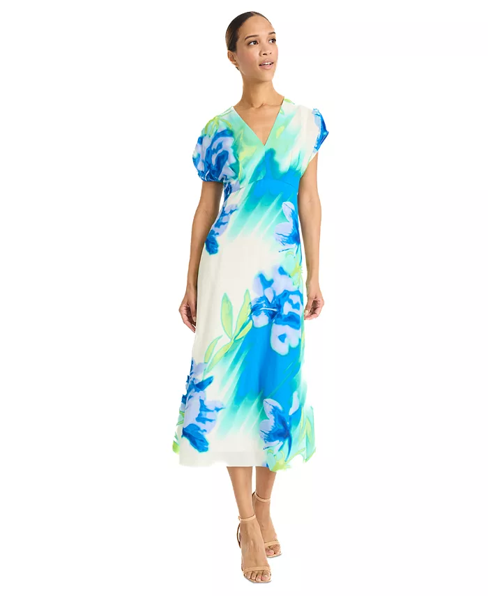 Женское миди-платье с принтом и расширенными плечами Maggy London, синий
Женское миди-платье с принтом и расширенными плечами Maggy London, синий