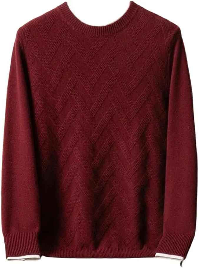 Мужской свитер-пуловер из кашемира с круглым вырезом
Мужской свитер-пуловер из кашемира с круглым вырезом