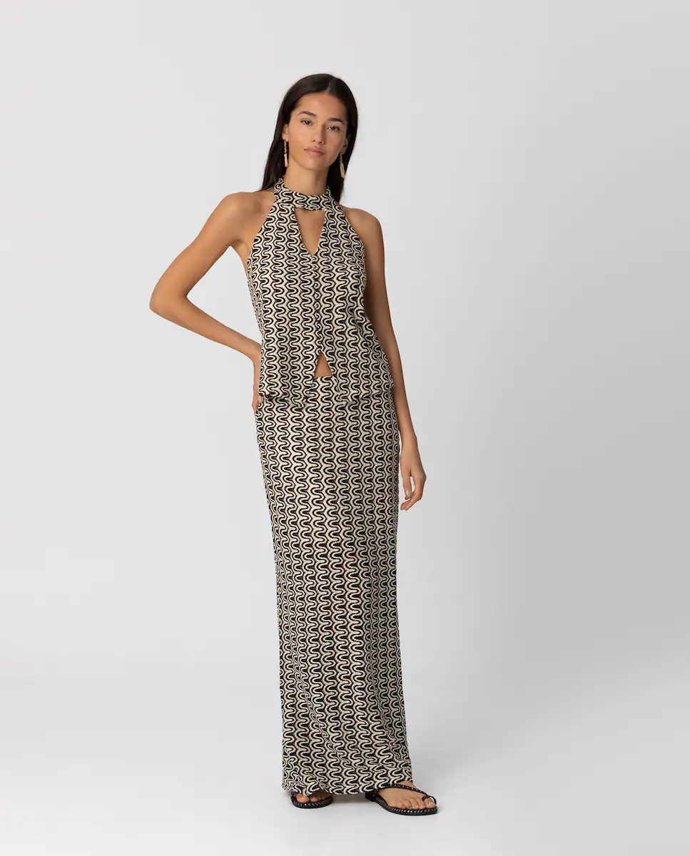 Длинная юбка с принтом Noon, черный
Длинная юбка с принтом Noon, черный