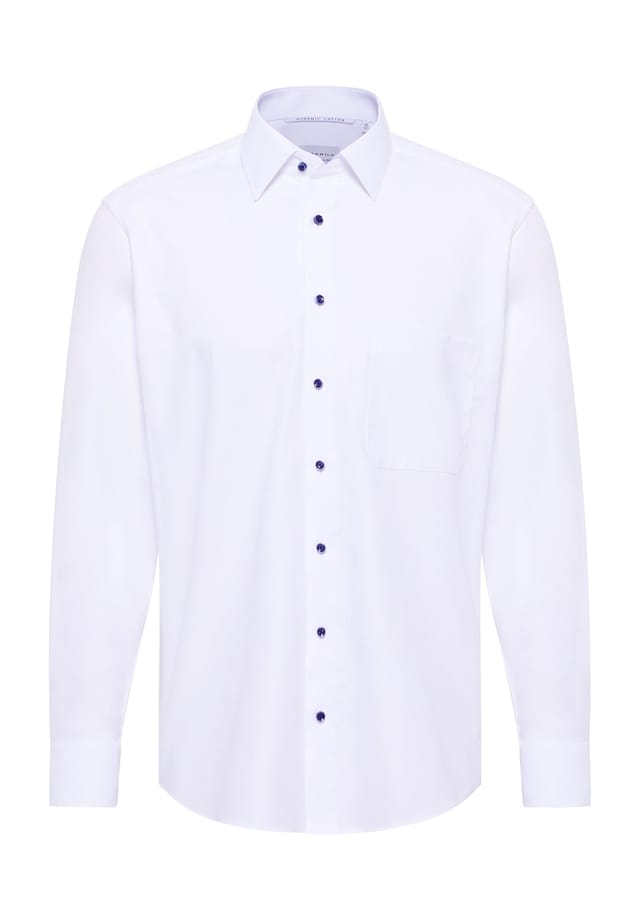 Структурированная рубашка с длинными рукавами удобная посадка Eterna, белый
Структурированная рубашка с длинными рукавами удобная посадка Eterna, белый
