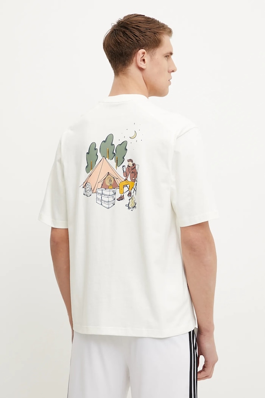 Хлопковая футболка Adidas, бежевый
Хлопковая футболка Adidas, бежевый