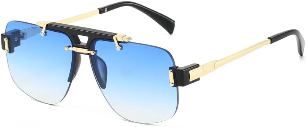 Классические солнцезащитные очки в полуободковой оправе для женщин и мужчин, винтажные, большие, в стиле панк, металлические, роскошные, дизайнерские, популярные солнцезащитные очки с защитой от УФ-излучения SZVVBKK, Blue
Классические солнцезащитные очки в полуободковой оправе для женщин и мужчин, винтажные, большие, в стиле панк, металлические, роскошные, дизайнерские, популярные солнцезащитные очки с защитой от УФ-излучения SZVVBKK, Blue