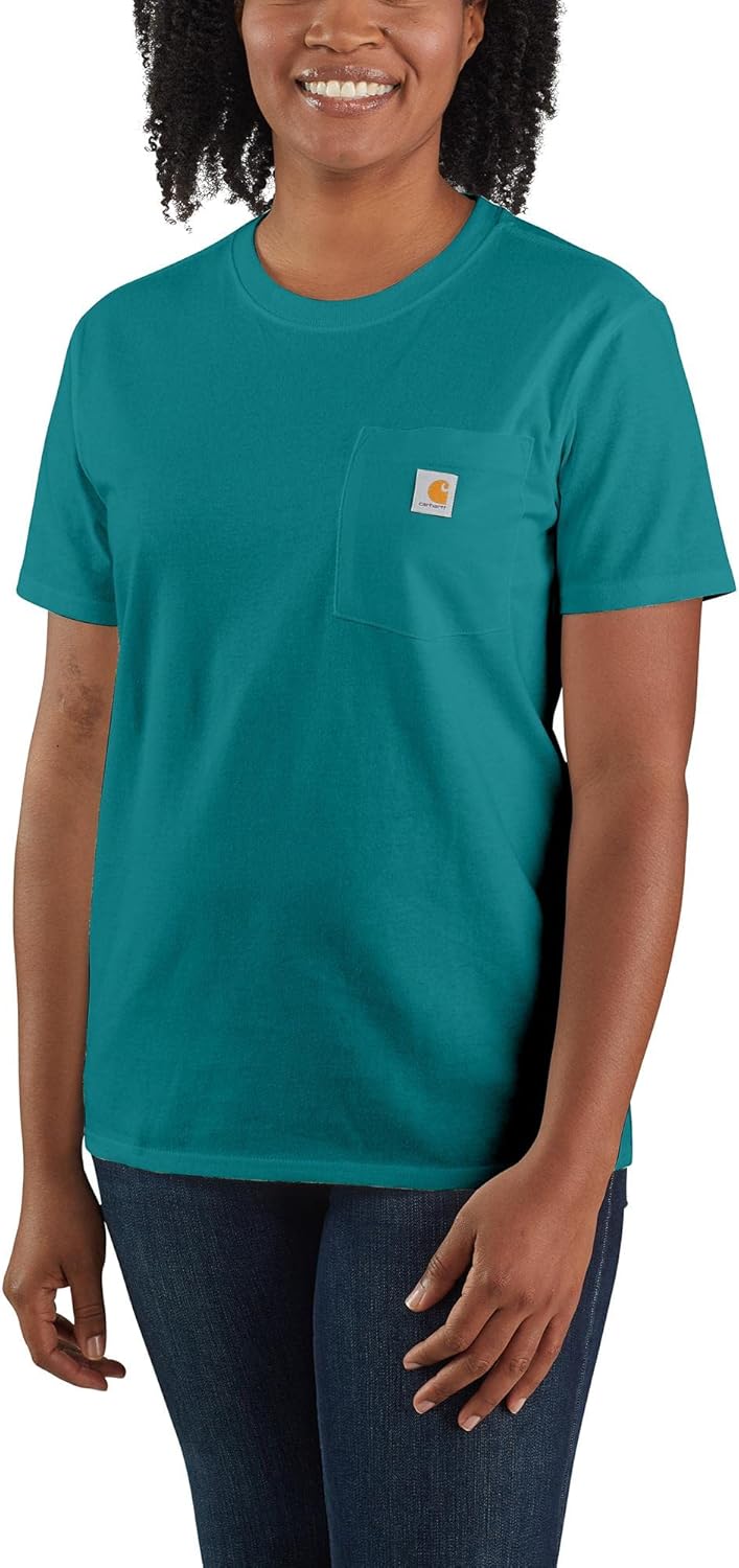 Carhartt женская футболка с карманом, свободный крой, плотная ткань, короткий рукав, Shaded Spruce
Carhartt женская футболка с карманом, свободный крой, плотная ткань, короткий рукав, Shaded Spruce