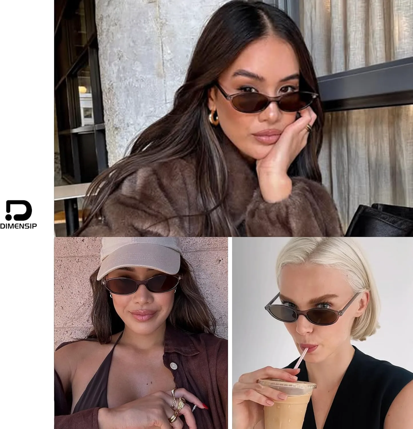 Ретро-солнцезащитные очки овальной формы для женщин - модные солнцезащитные очки в стиле Y2k - очки «кошачий глаз» в стиле 90-х DIMENSIP, A3 Leopard / Brown
Ретро-солнцезащитные очки овальной формы для женщин - модные солнцезащитные очки в стиле Y2k - очки «кошачий глаз» в стиле 90-х DIMENSIP, A3 Leopard / Brown