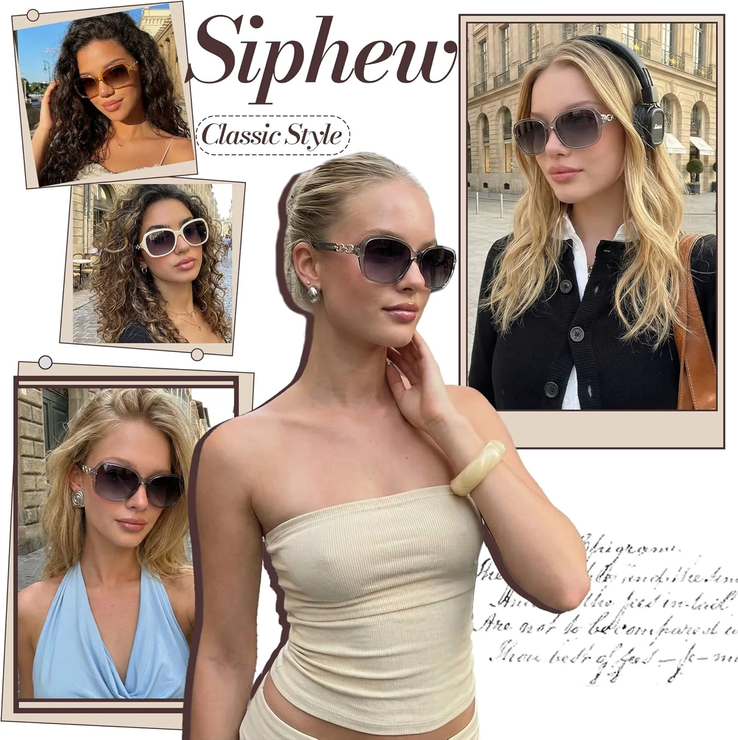 Женские поляризованные солнцезащитные очки SIPHEW - стильная квадратная оправа увеличенного размера с защитой от УФ-излучения, A03-clear Grey Frame Pink Lens
Женские поляризованные солнцезащитные очки SIPHEW - стильная квадратная оправа увеличенного размера с защитой от УФ-излучения, A03-clear Grey Frame Pink Lens