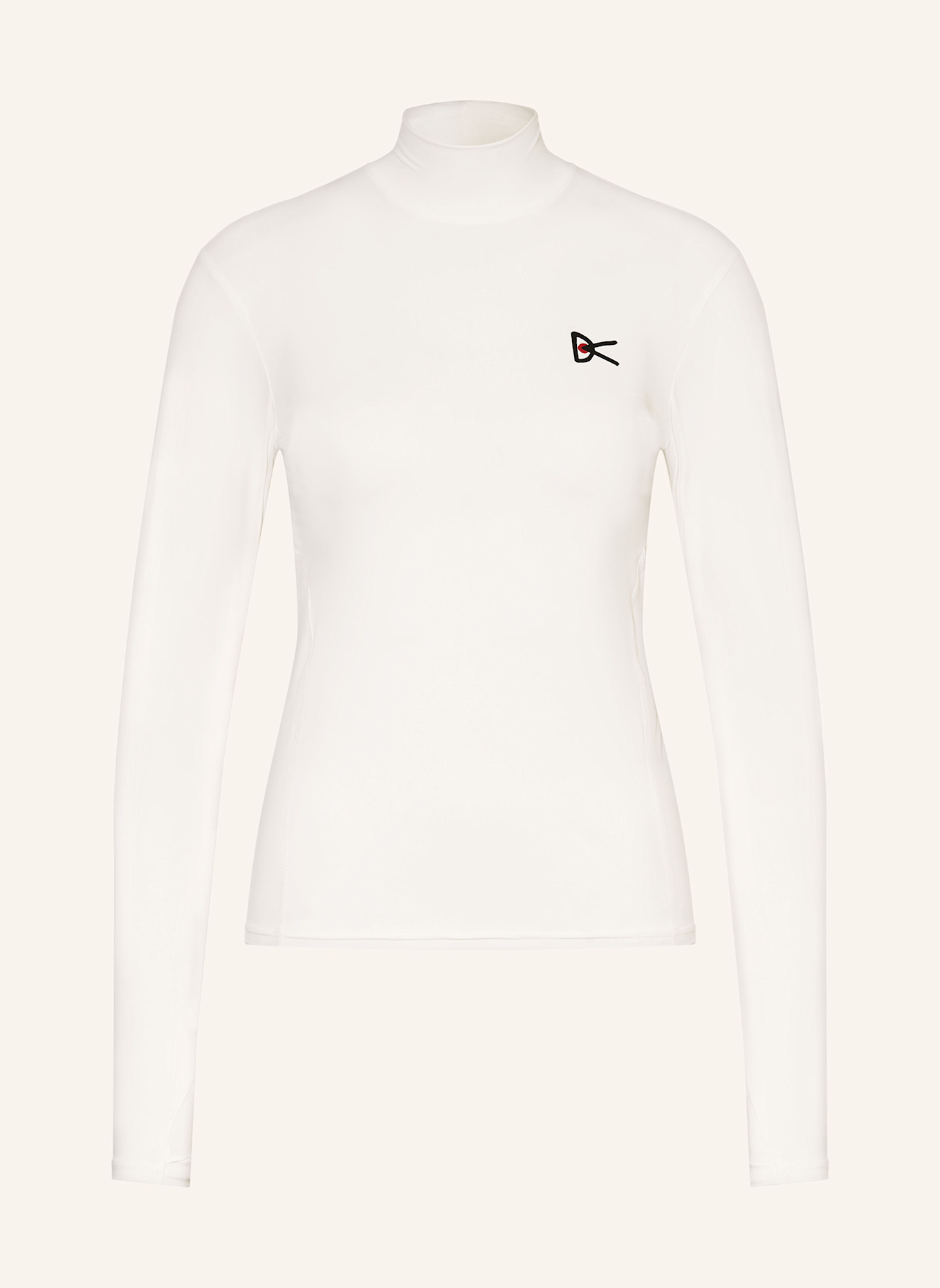 Рубашка для бега со вставками District Vision, экрю 
Рубашка для бега со вставками District Vision, экрю