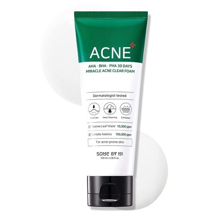 Aha Bha Pha 30 Days Miracle Acne Clear Foam, 3,38 жидких унции (100 мл), Some By Mi
Aha Bha Pha 30 Days Miracle Acne Clear Foam, 3,38 жидких унции (100 мл), Some By Mi
