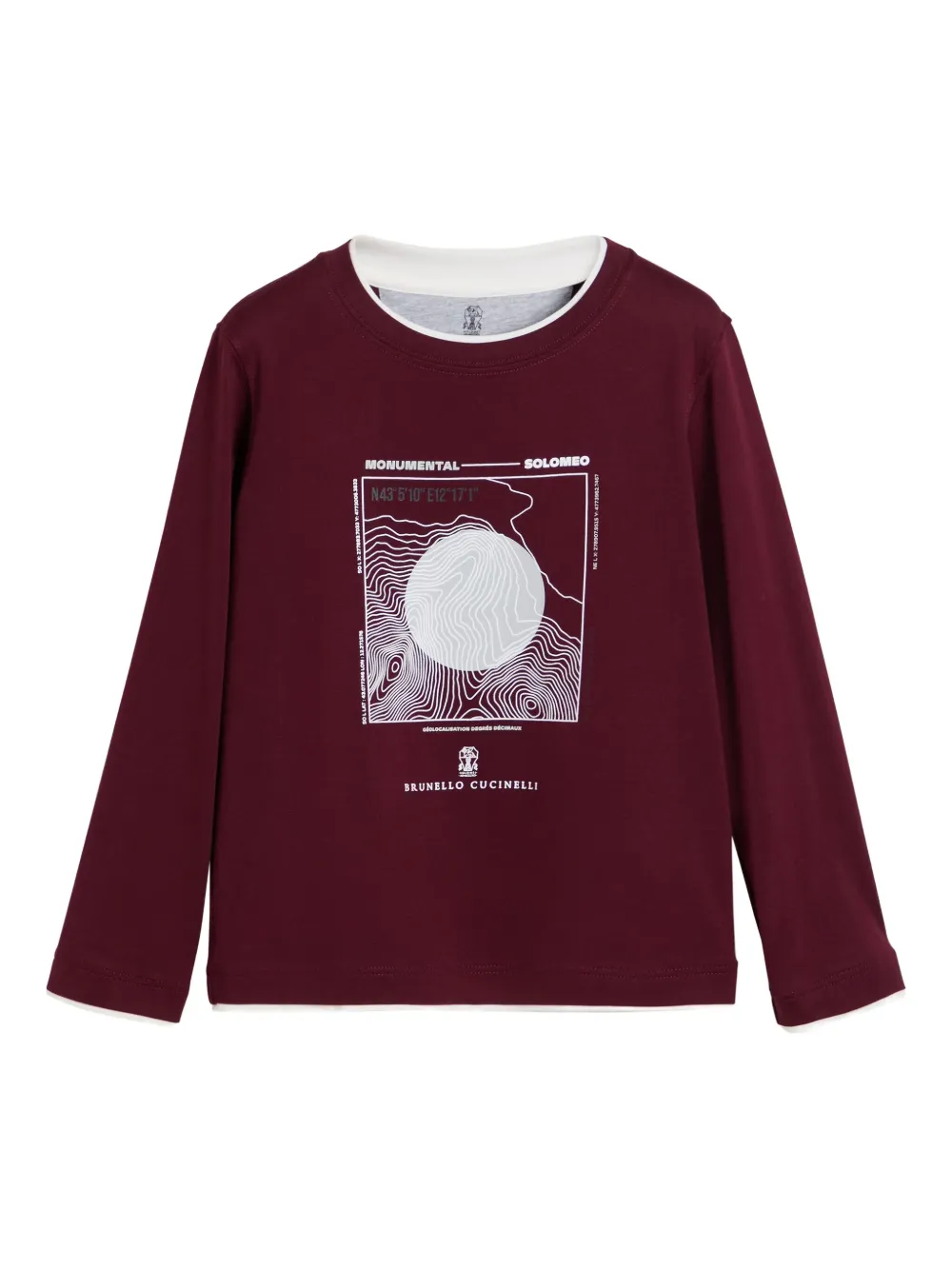 Футболка с длинными рукавами и графичным принтом Brunello Cucinelli Kids, красный
Футболка с длинными рукавами и графичным принтом Brunello Cucinelli Kids, красный