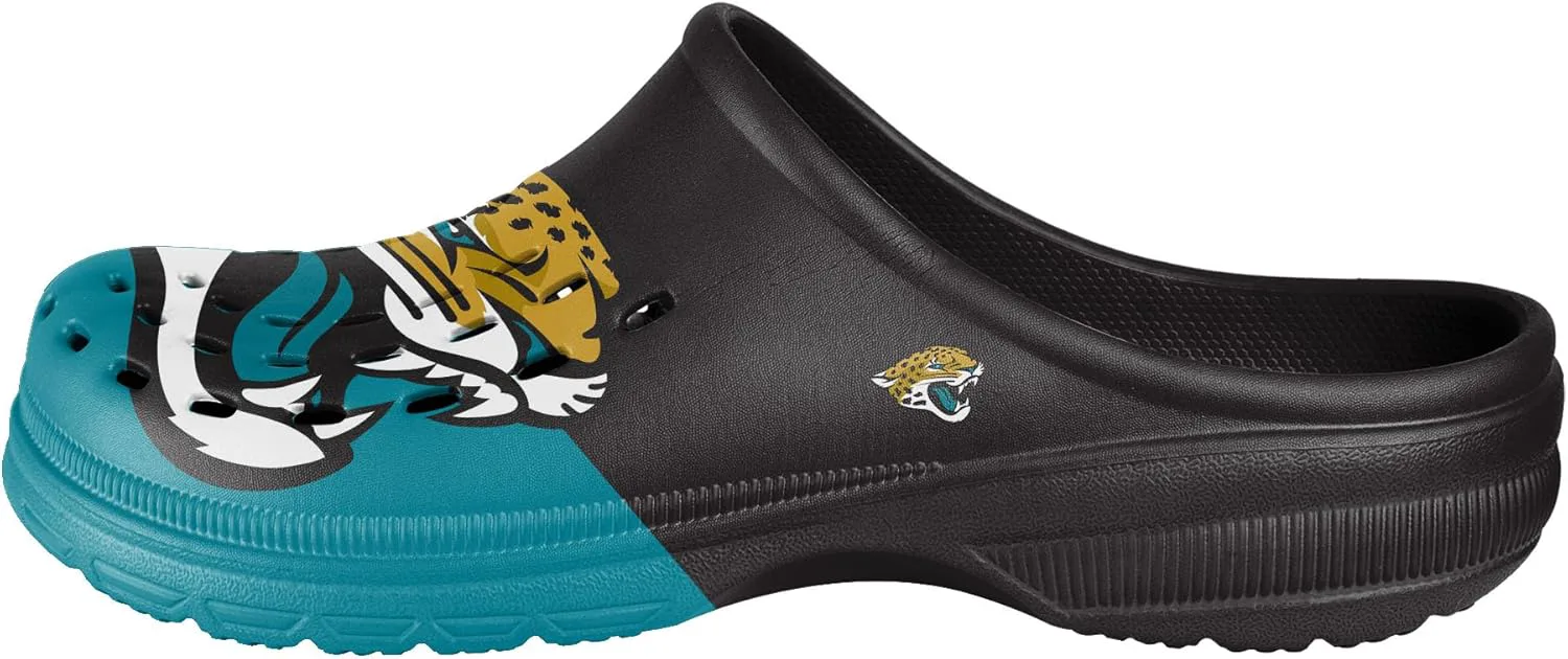 Мужские сабо FOCO NFL с крупным логотипом команды, удобные водонепроницаемые слипоны
Мужские сабо FOCO NFL с крупным логотипом команды, удобные водонепроницаемые слипоны