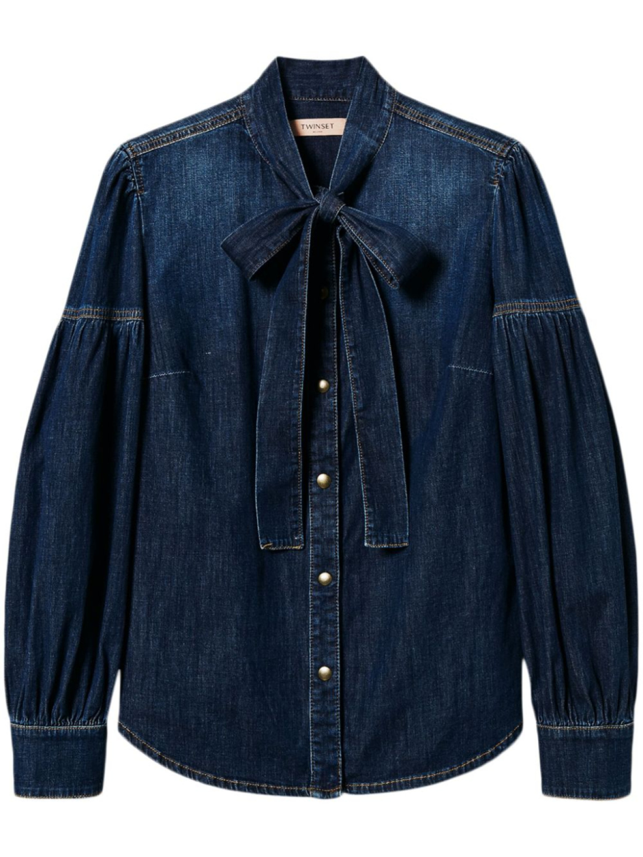 TWINSET джинсовая рубашка с бантом, синий
TWINSET джинсовая рубашка с бантом, синий