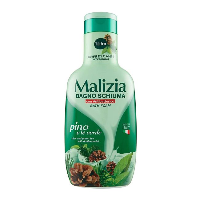 Пена для ванны с ароматом сосны и зеленого чая Malizia, 1000 мл
Пена для ванны с ароматом сосны и зеленого чая Malizia, 1000 мл