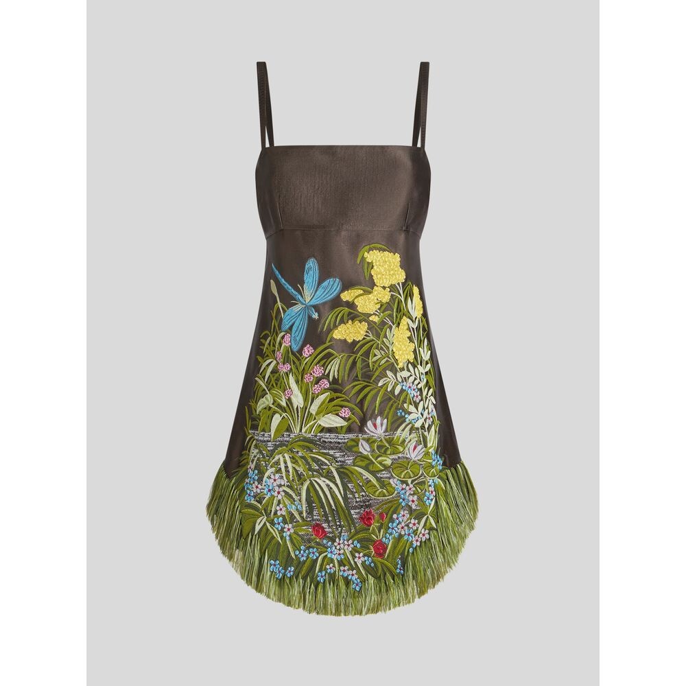 Жаккардовое платье с ландшафтным дизайном Etro, зеленый
Жаккардовое платье с ландшафтным дизайном Etro, зеленый