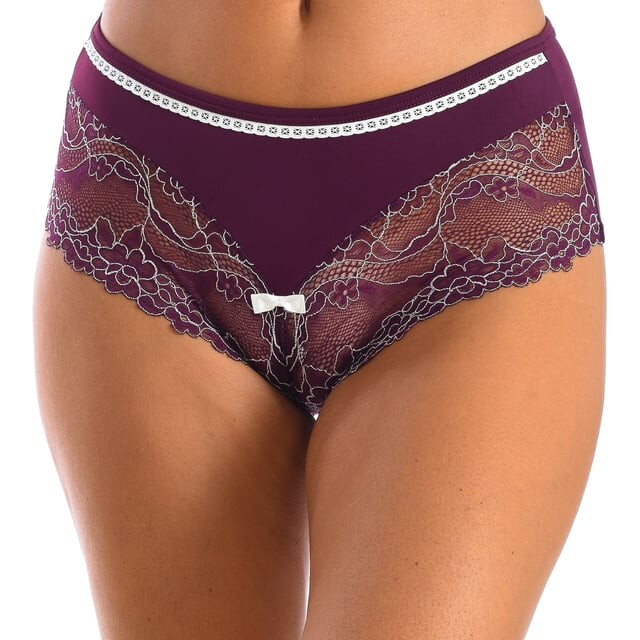 Женские кружевные трусики-кюлоты Br600 Selene, бургундия
Женские кружевные трусики-кюлоты Br600 Selene, бургундия