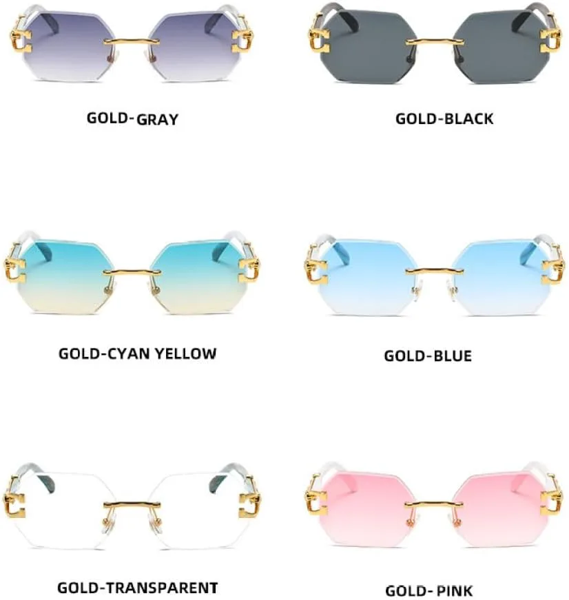 Солнцезащитные очки без оправы шестиугольной формы, квадратные, для женщин, в стиле ретро, мужские солнцезащитные очки, защита от ультрафиолета UV400 MTZJH, Pink
Солнцезащитные очки без оправы шестиугольной формы, квадратные, для женщин, в стиле ретро, мужские солнцезащитные очки, защита от ультрафиолета UV400 MTZJH, Pink