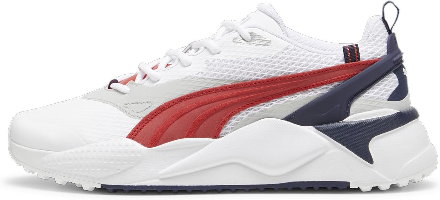 Мужские спортивные гольф-туфли PUMA (Пума), белый/красный/синий/темно-синий/ярко-красный
Мужские спортивные гольф-туфли PUMA (Пума), белый/красный/синий/темно-синий/ярко-красный