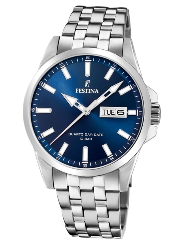 Festina Мужские кварцевые часы, сталь/синий
Festina Мужские кварцевые часы, сталь/синий