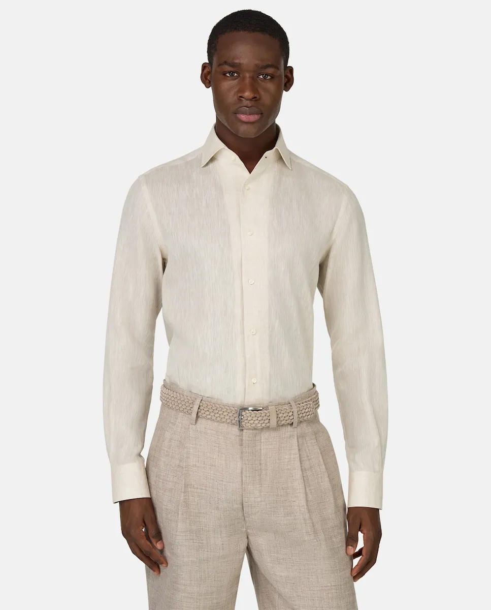 Обычная льняная рубашка Boggi Milano, кремовый
Обычная льняная рубашка Boggi Milano, кремовый